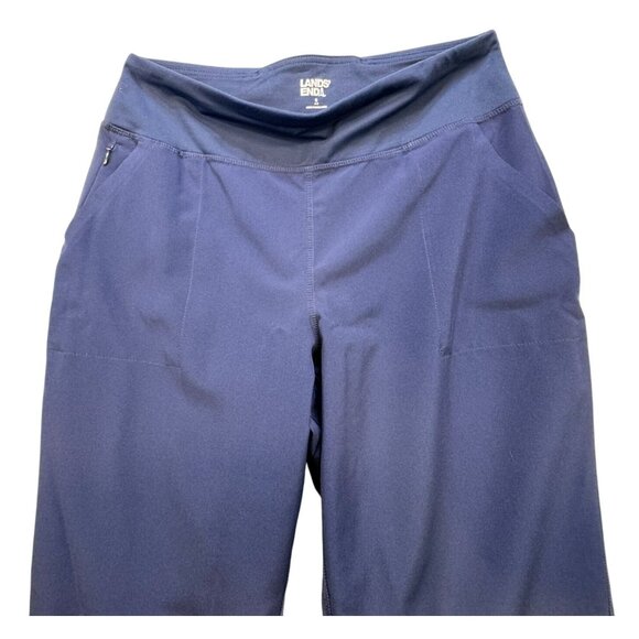 Lands End Womens Stretch Ankle Pants S Blue Nylon/Spandex - Picture 4 of 12